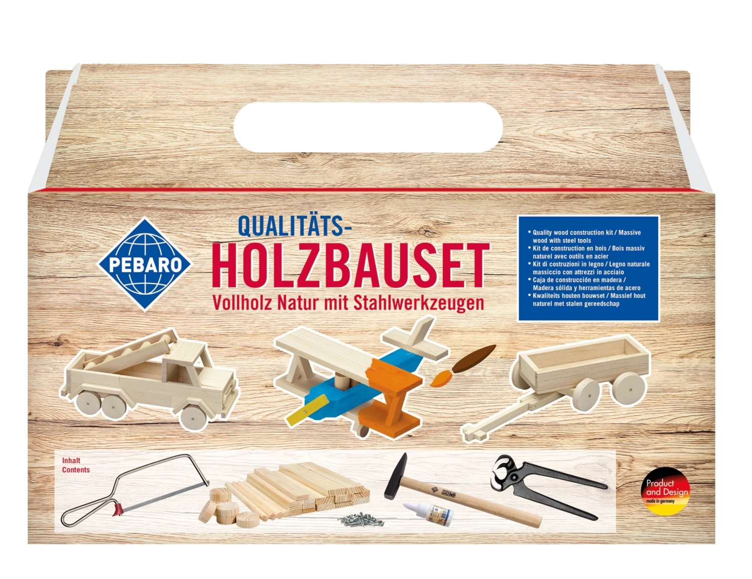 Pebaro Bouwset Hout Met Kindergereedschap