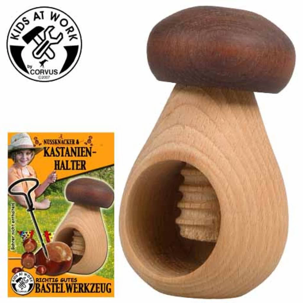 Kids At Work Kindergereedschap Houder Voor Kastanjes Of Notenkraker - Afbeelding 2