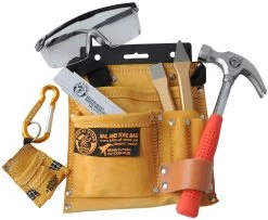 Kids At Work Kindergereedschap Gereedschapsgordel Beitelen. Hak Je Schatten Uit Steen!