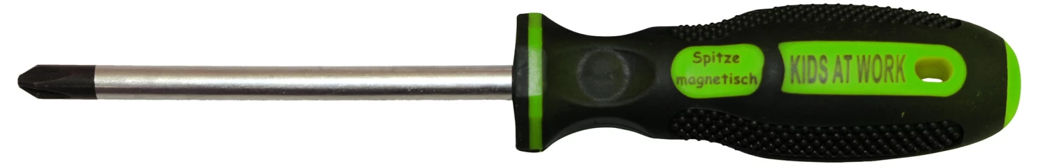Kids At Work Kindergereedschap Kruiskopschroevendraaier Groen Voor Grote Schroeven