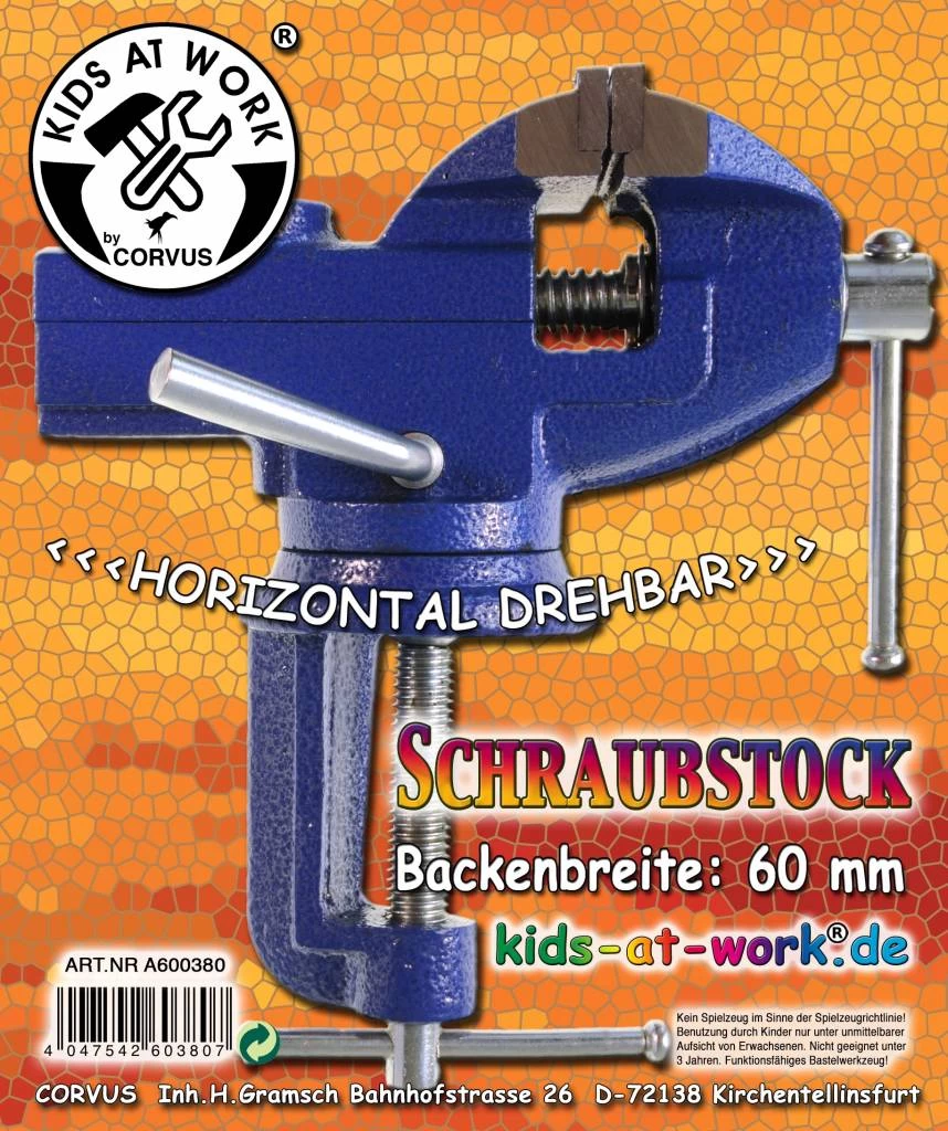 Kids At Work Kindergereedschap Bankschroef Standaard - Afbeelding 3