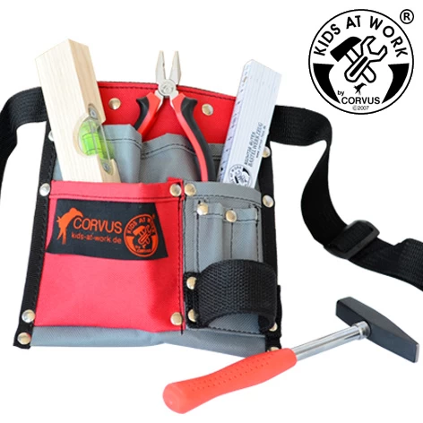 Kids At Work Kindergereedschap Gereedschapsgordel 01 Van Textiel Met Inhoud - Afbeelding 2