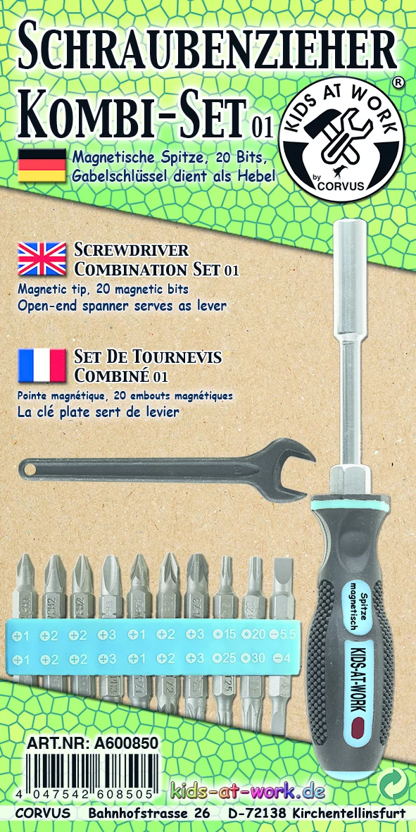 Kids At Work Kindergereedschap Kids At Work Schroevendraaier Bitset 20-delig - Afbeelding 3