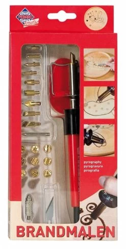 Pebaro Uitgebreide Set Met Houtbrandpen En Diverse Stempels
