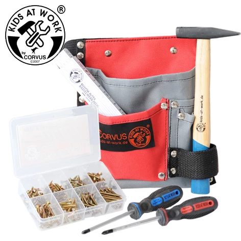 Kids At Work Kindergereedschap Gereedschapsgordel 02 Van Textiel Met Inhoud - Afbeelding 2