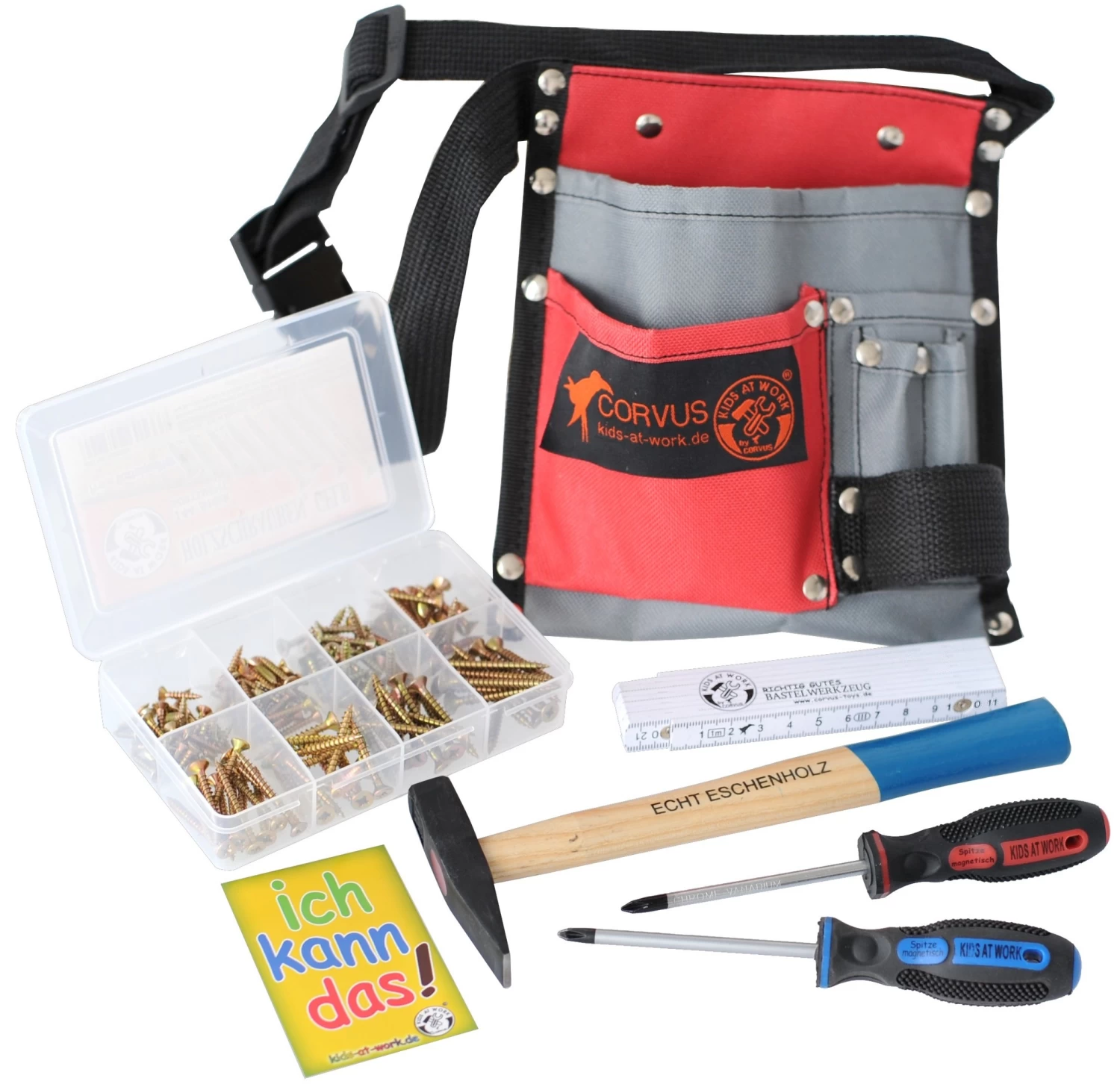 Kids At Work Kindergereedschap Gereedschapsgordel 02 Van Textiel Met Inhoud - Afbeelding 4