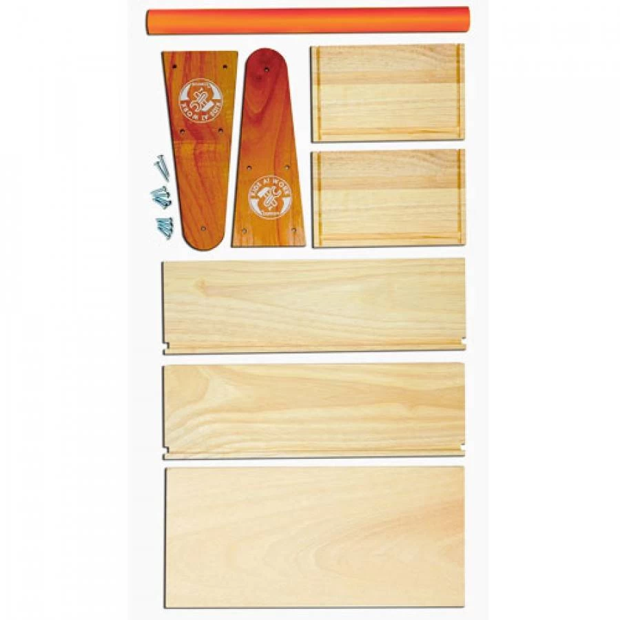 Kids At Work Kindergereedschap Zelfbouw Gereedschapskist Van Hout - Afbeelding 2