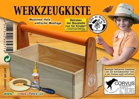 Kids At Work Kindergereedschap Zelfbouw Gereedschapskist Van Hout - Afbeelding 3