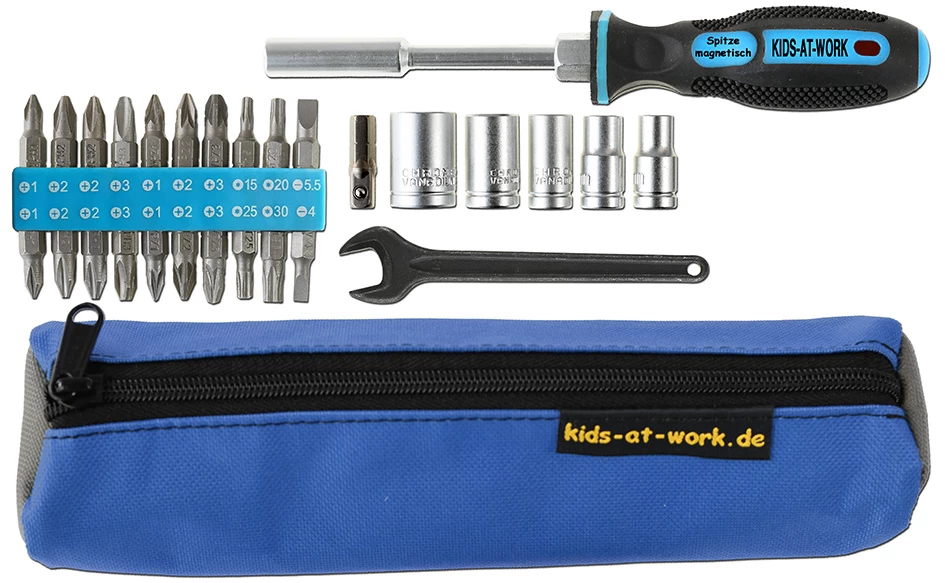 Kids At Work Kindergereedschap Kids At Work Combi Set 2 - Doppenset En Bitset