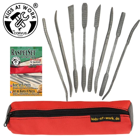 Kids At Work Kindergereedschap Kids At Work - Raspen In Etui - Afbeelding 2