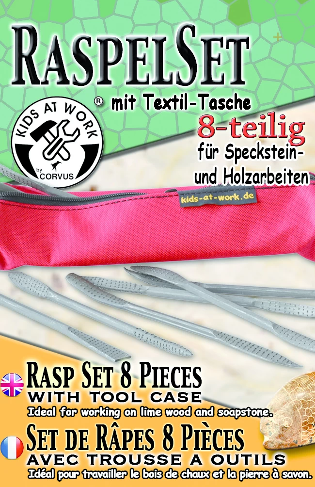 Kids At Work Kindergereedschap Kids At Work - Raspen In Etui - Afbeelding 5