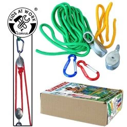 Kids At Work Kindergereedschap Takel Met Katrol En 5 Meter Touw Om Alles Omhoog Te Takelen Wat Je Wilt!