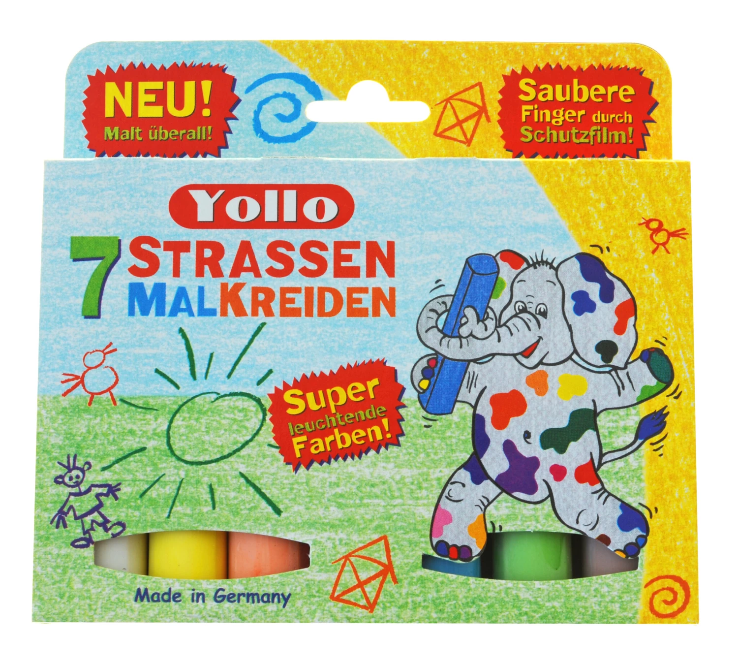 Kids At Work Kindergereedschap Stofvrij En Eco Stoepkrijt In Mooie Kleuren - Afbeelding 2