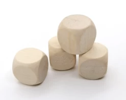 Ecobos Ecobos Tien Houten Dobbelstenen Hout Blanco