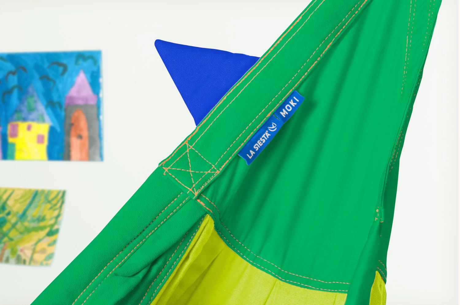 La Siesta Moki Froggy Hangmat Voor Kinderen Van Biologisch Katoen - Groen - Afbeelding 4