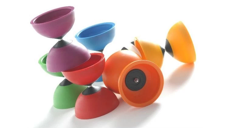 Circus Jojo Jongleerspeelgoed Diabolo Spinner Groen Gemaakt In België - Afbeelding 3