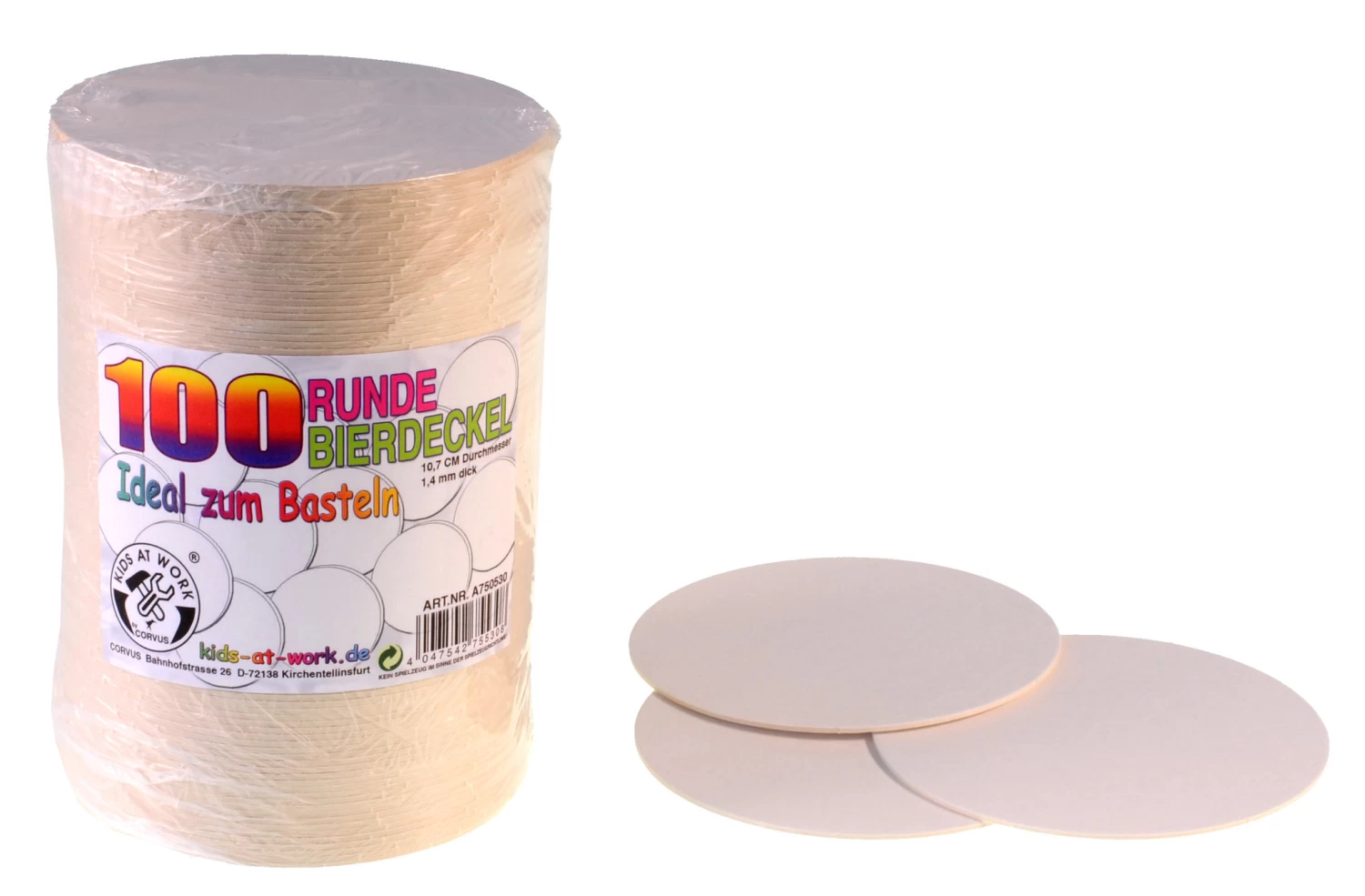 Kids At Work Kindergereedschap Kids At Work Bierviltjes 100 Stuks Om Te Knutselen