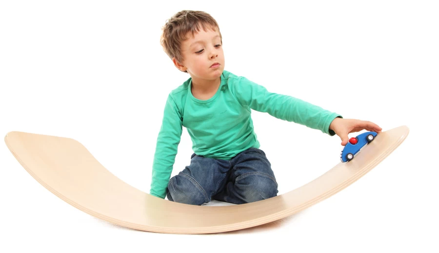 TicToys Ecologisch Beweegspeelgoed TicToys Das Brett Flexibel Balansbord Zwart Kurk Onderlaag - Afbeelding 5