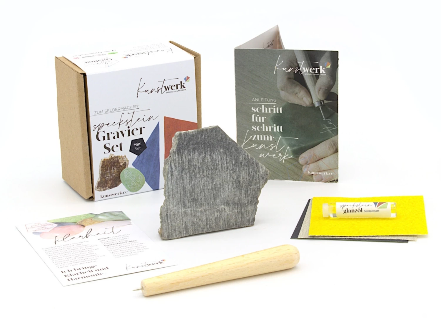 Kunstwerk Kunstwerk Speksteen Graveerset