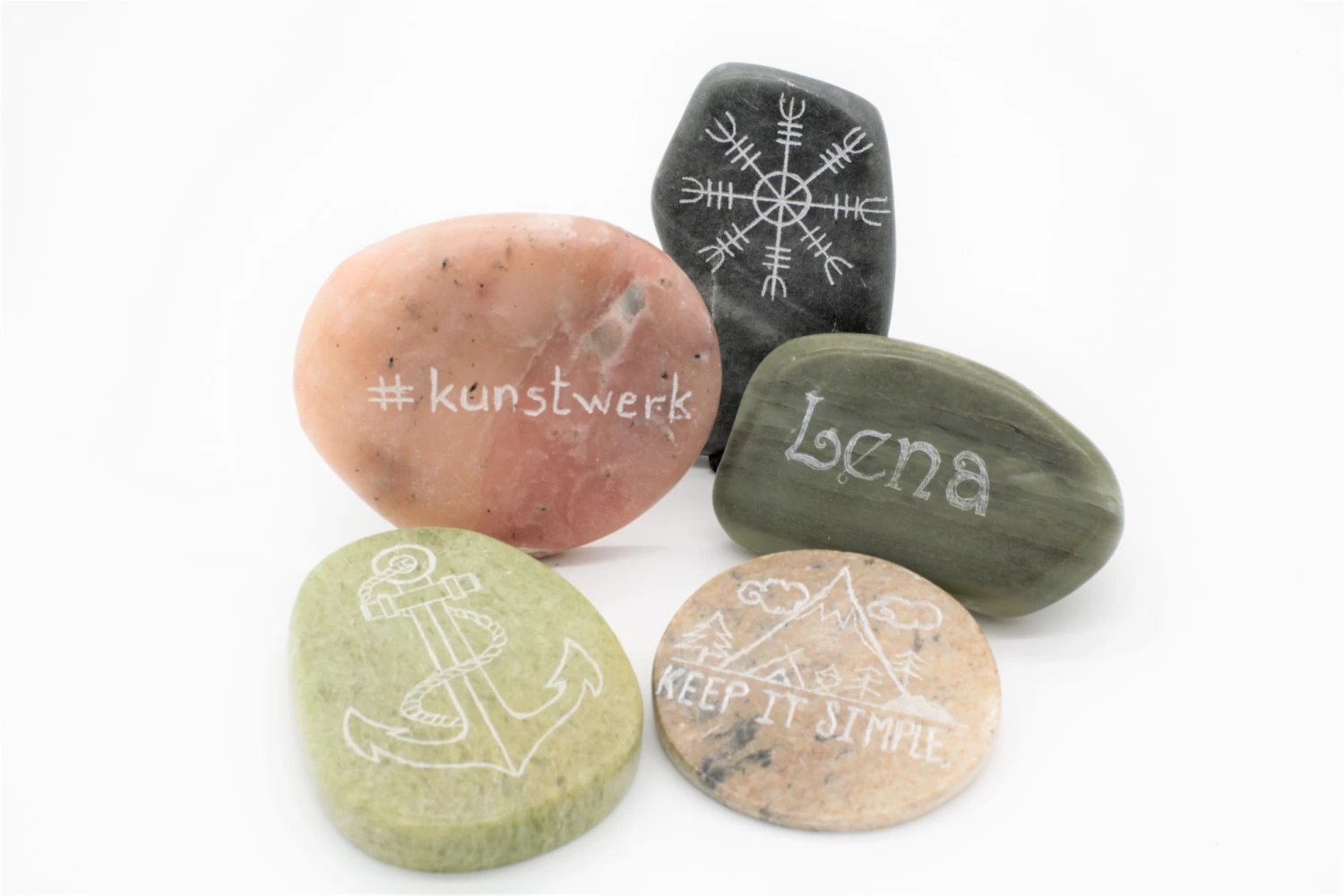 Kunstwerk Kunstwerk Speksteen Graveerset - Afbeelding 5