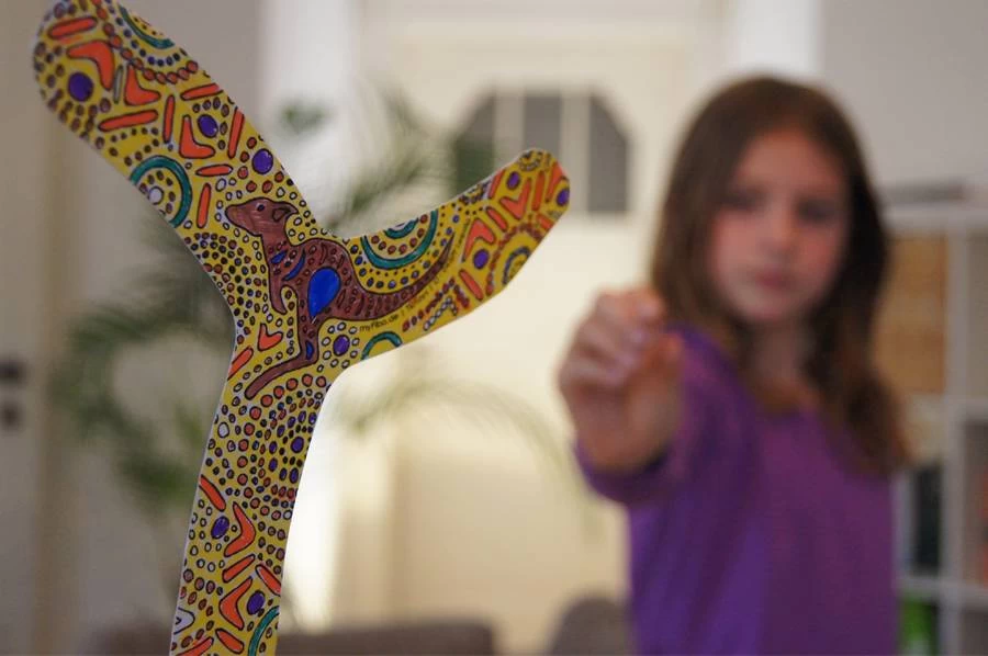 TicToys Ecologisch Beweegspeelgoed MyFibo - Een Boemerang Voor Binnen! - Afbeelding 4