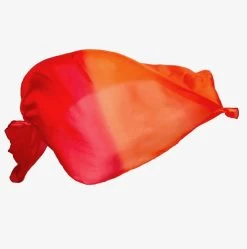 Sarah's Silks Speelzijde Speelzijde In Vurige Roodtint