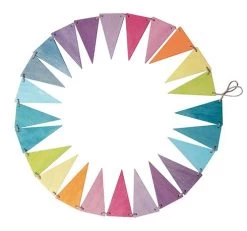 Grimms Houten Vlaggenlijn Pastel - Wimpel