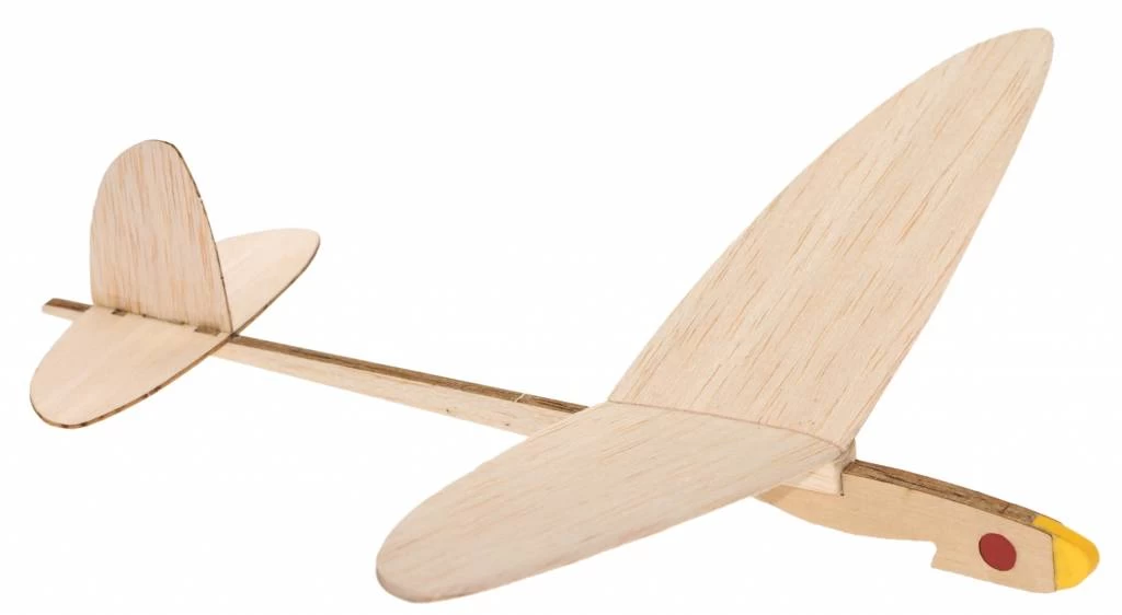 Kids At Work Kindergereedschap Vliegtuig Katapult, Uit Natuurlijk Hout, Zelfbouwpakket Drie