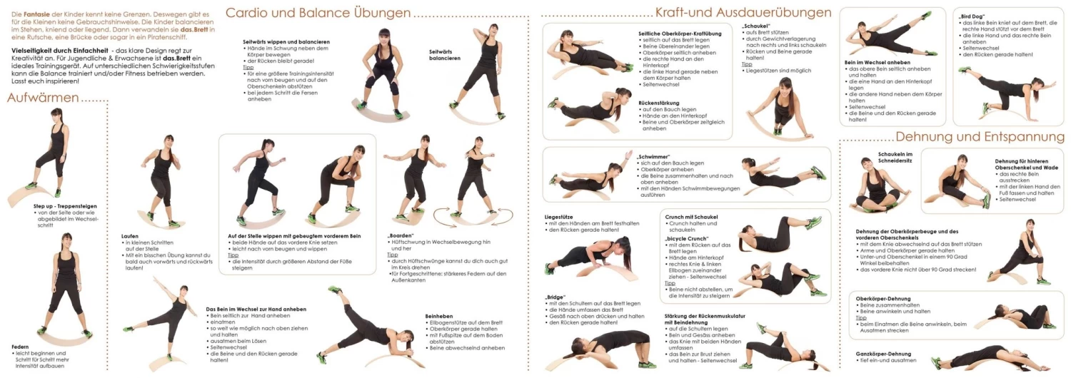 TicToys Ecologisch Beweegspeelgoed TicToys Das Brett Flexibel Balansbord Groen - Afbeelding 2