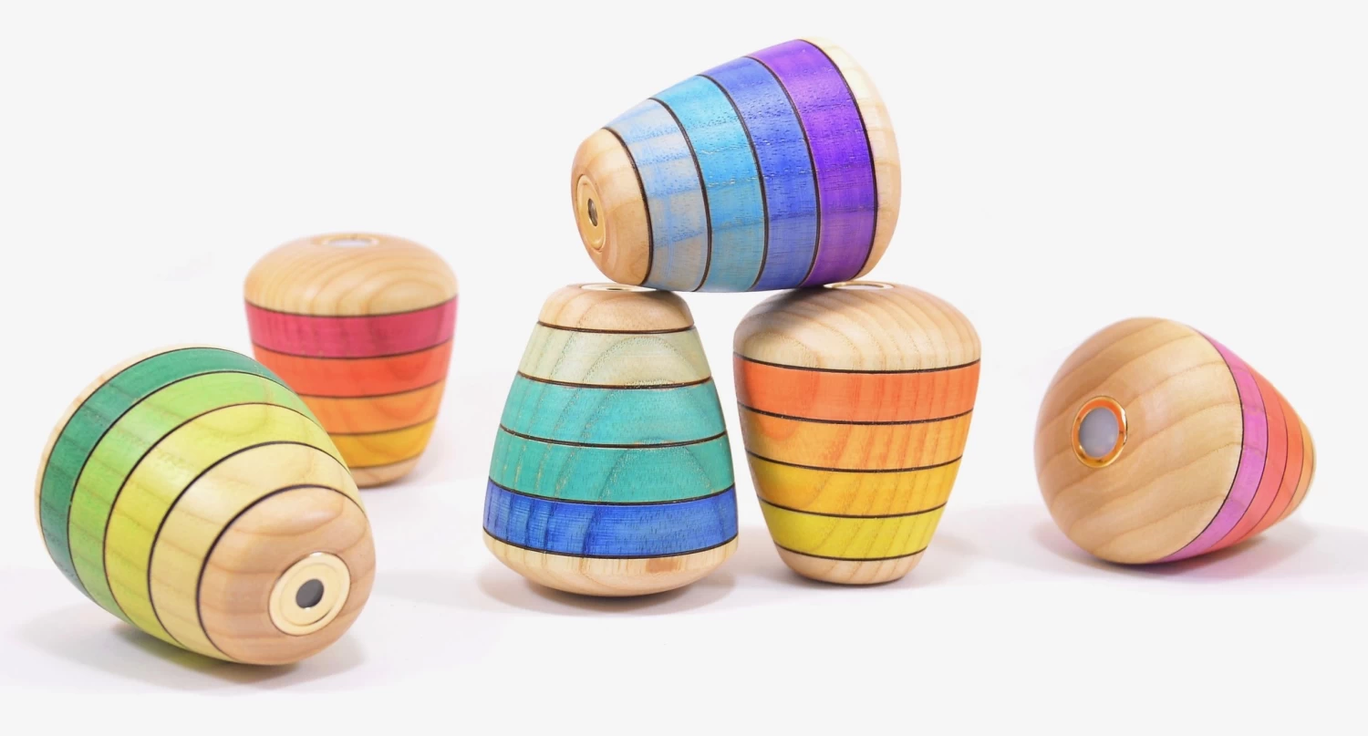 Mader Houten Tollen Houten Caleidoscoop In Prachtige Kleuren