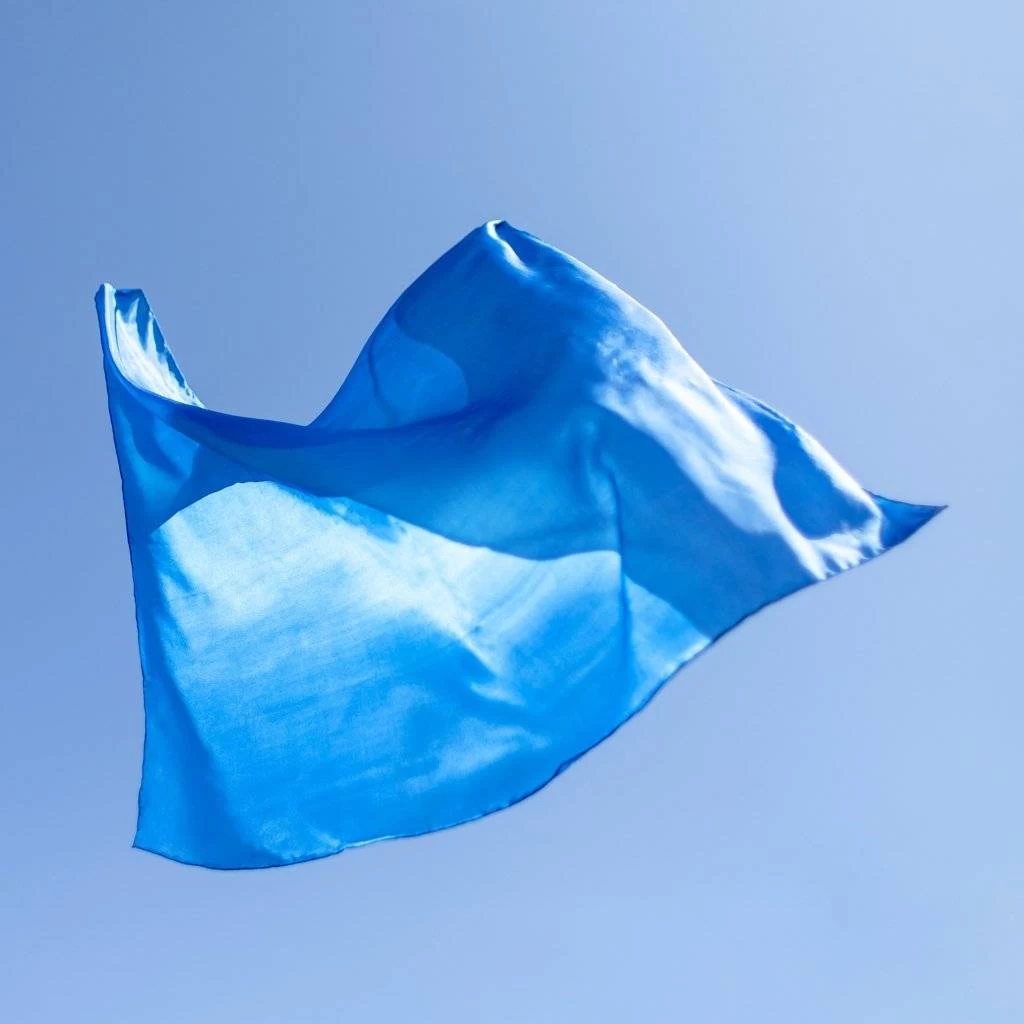 Sarah's Silks Speelzijde Sarah's Silks Koningsblauwe Zijde - Afbeelding 2