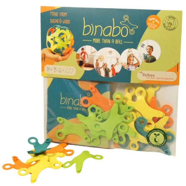 TicToys Ecologisch Beweegspeelgoed Binabo Bioplastic Constructiespeelgoed 24 Chips