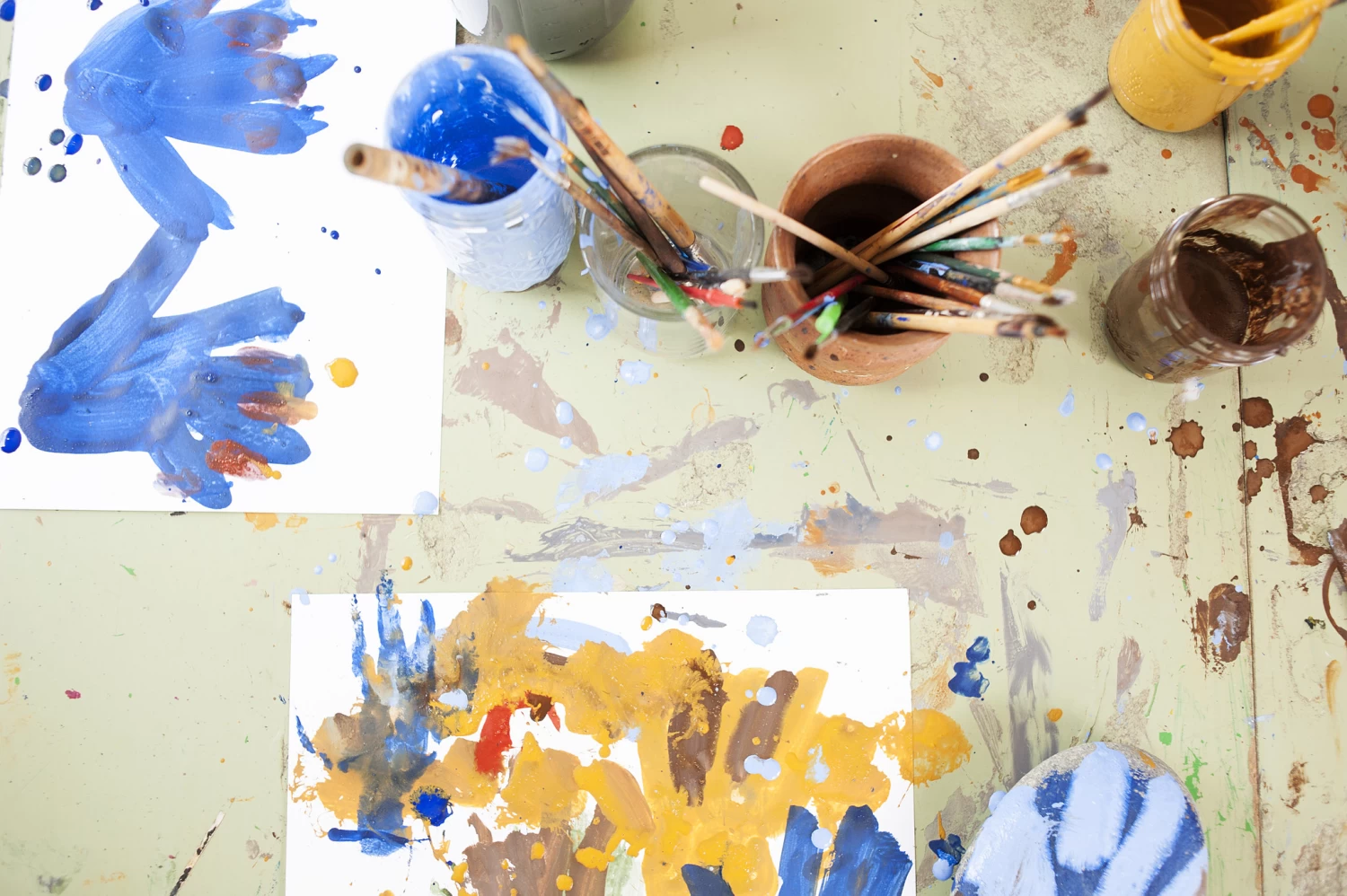 Natural Earth Paint Natuurlijke Kinderverf En Kunstverf Bulk Verpakking Voor 4 Liter Ecologische Verf Oranje - Afbeelding 2