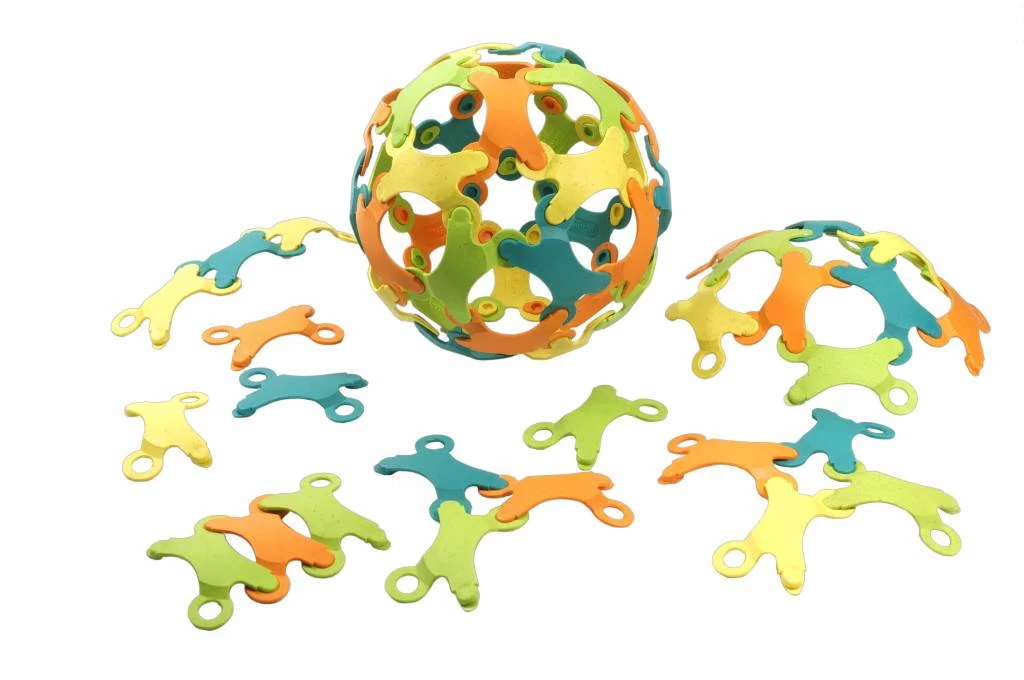 TicToys Ecologisch Beweegspeelgoed Binabo Mix: 60 Constructieschijfjes Van Bioplastic - Afbeelding 5