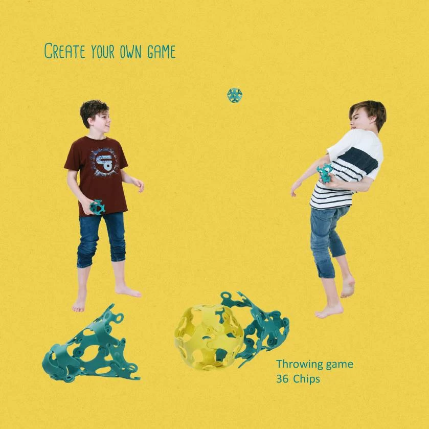 TicToys Ecologisch Beweegspeelgoed Binabo Mix: 60 Constructieschijfjes Van Bioplastic - Afbeelding 7