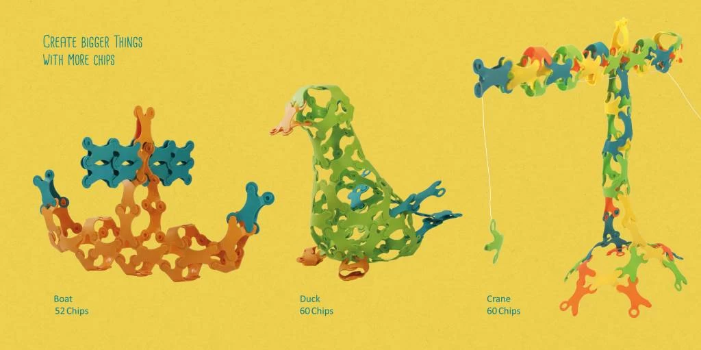 TicToys Ecologisch Beweegspeelgoed Binabo Mix: 60 Constructieschijfjes Van Bioplastic - Afbeelding 9