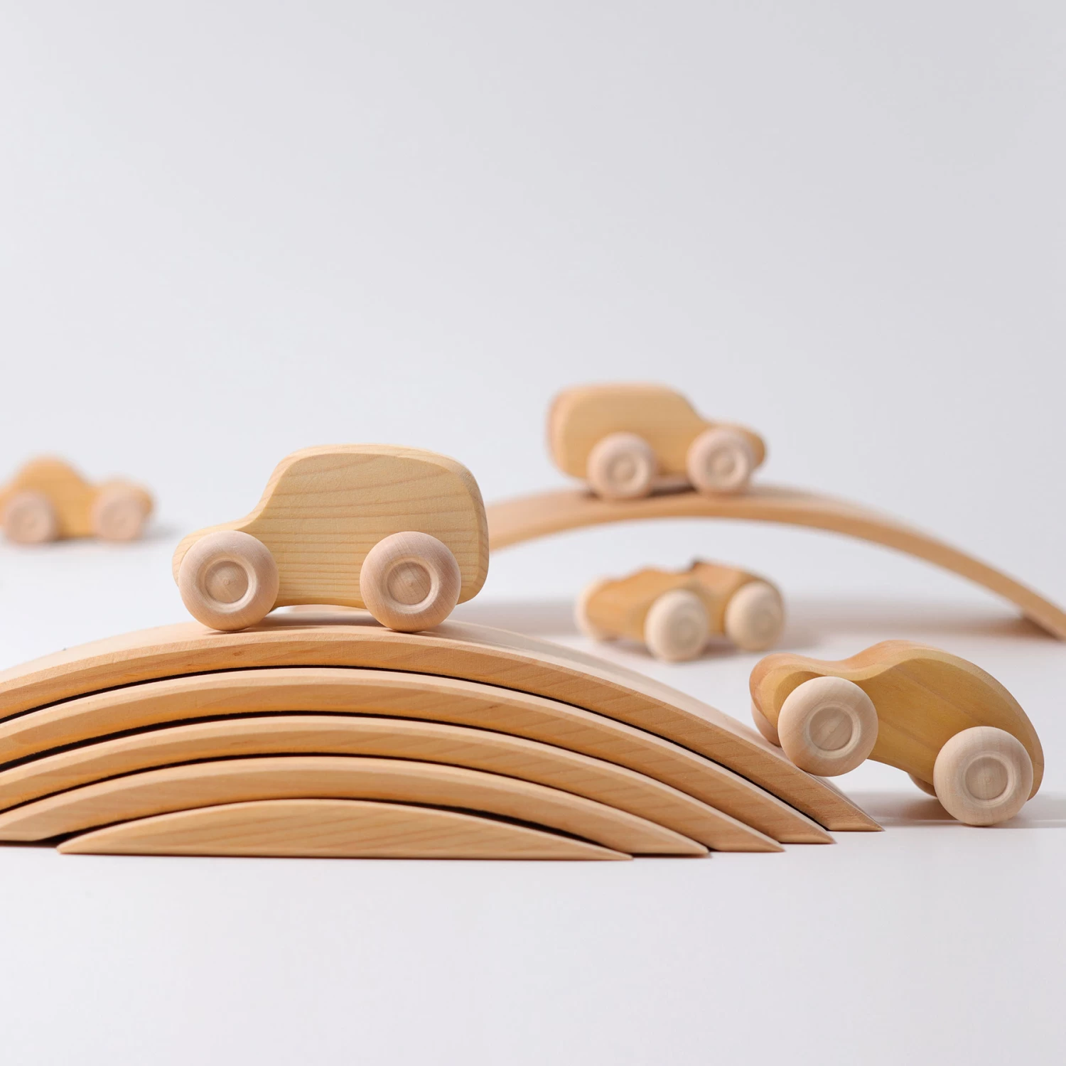 Grimms Zes Blank Houten Auto's - Afbeelding 10