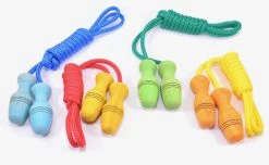 Mader Houten Tollen Springtouw 2 Meter Met Houten Handvatten