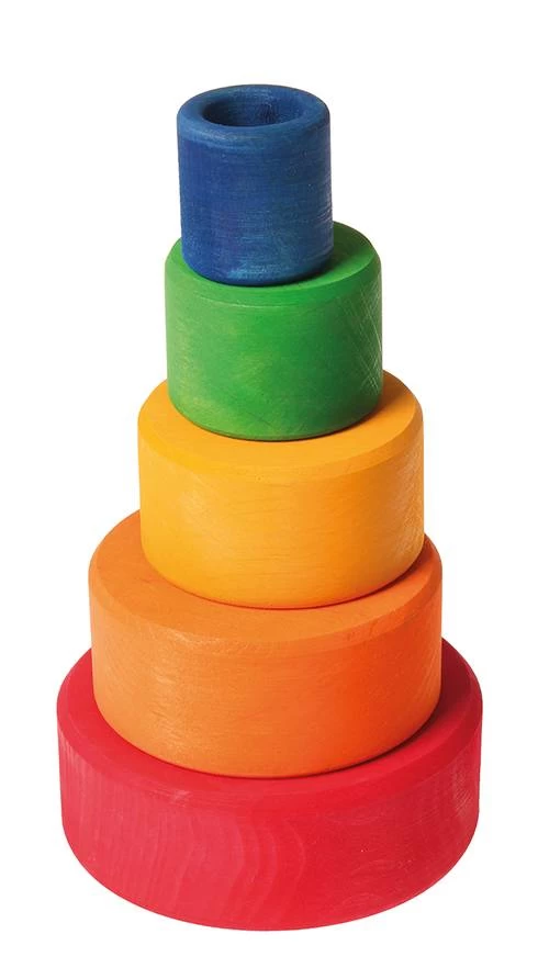 Grimms Ronde Stapelbakjes Van Hout In Blauw Sunset - Afbeelding 3