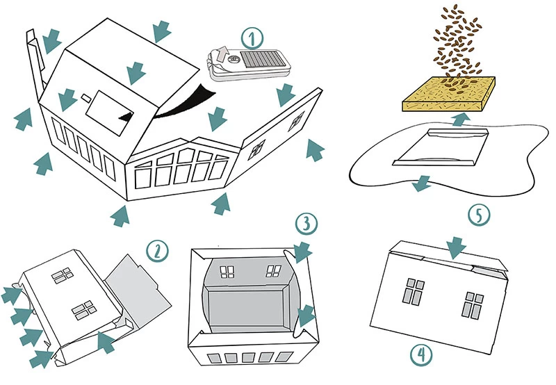 Litogami Zonne-energie Bouwpakketten Litogami Bouwpakket Tuinkas Met Zonnepaneel - Afbeelding 10