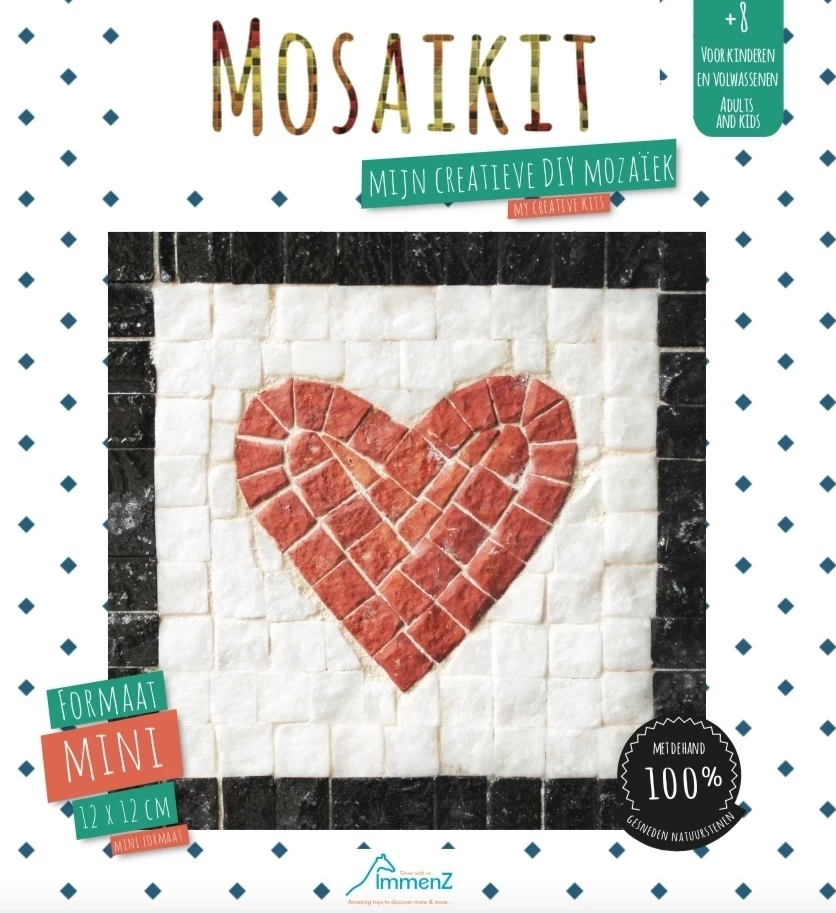 Neptune Mosaic Mosaikit Mozaiek Hart 12 Cm