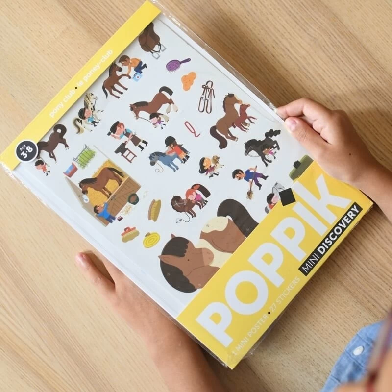 Poppik Poppik Kleine Stickerposter Pony Club - Afbeelding 2