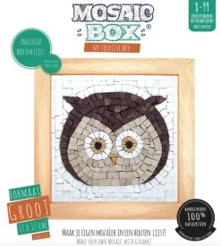 Neptune Mosaic Mosaicbox - Mozaiek Met Lijst Uil 17 Cm