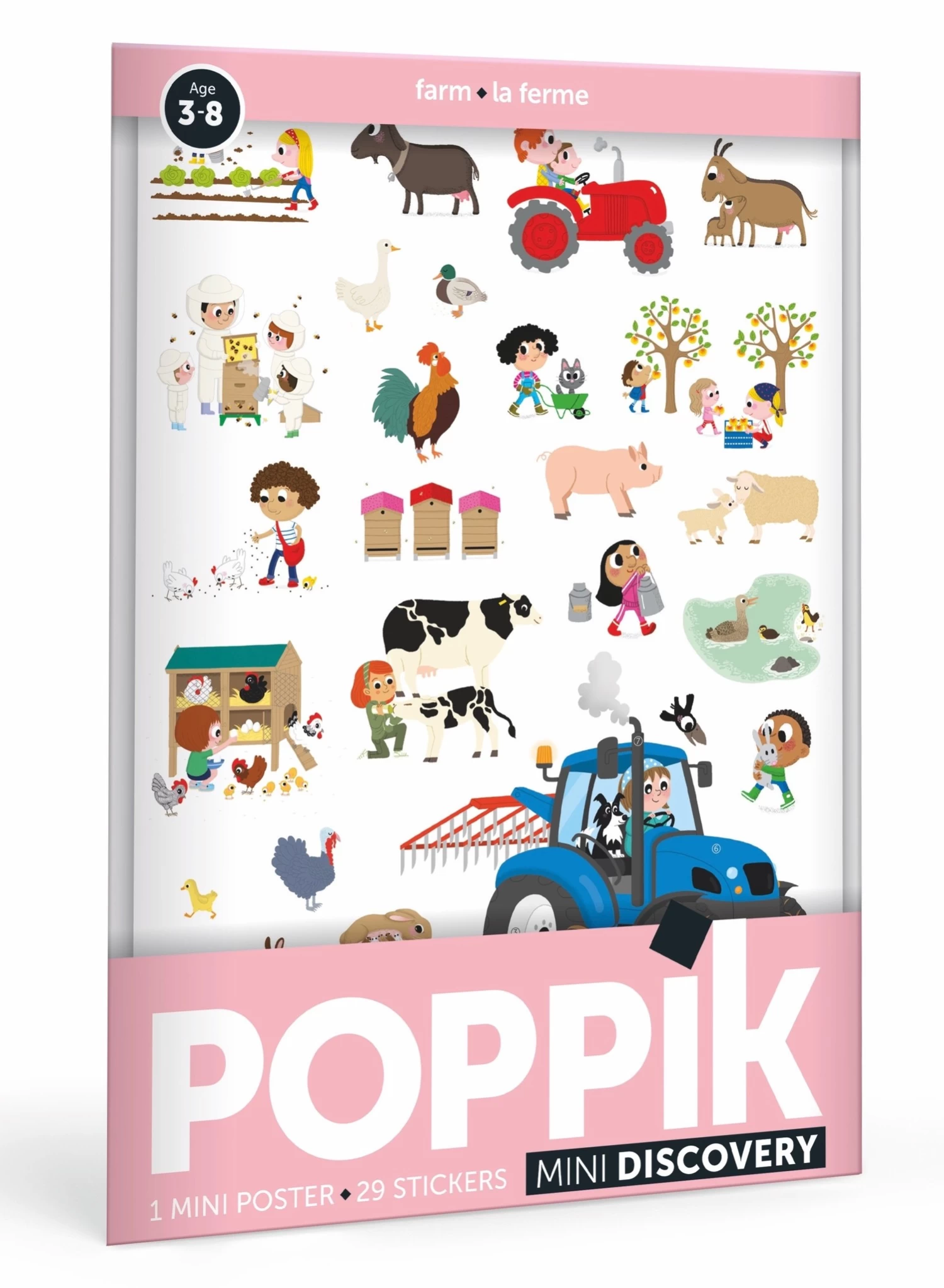 Poppik Poppik Stickerposter Mini - Thema Boerderij