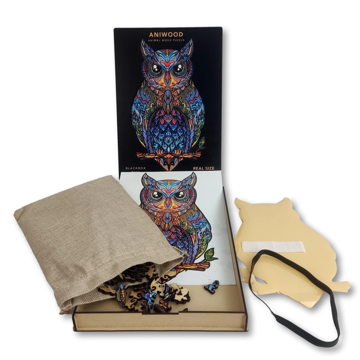 Aniwood Aniwood Puzzel Uil Medium - Afbeelding 3