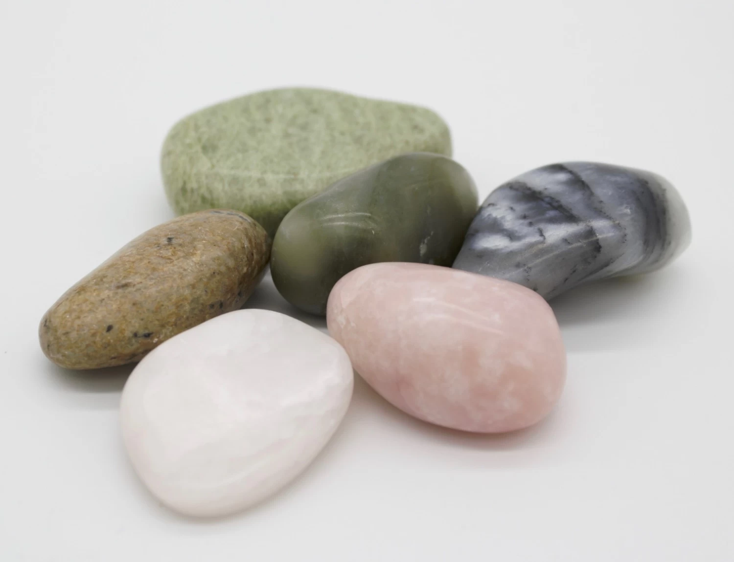 Kunstwerk Kunstwerk Ruwe Speksteenset Gemengd - Afbeelding 3