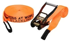 Kids At Work Kindergereedschap Slackline Oranje: Balanceren Voor Kinderen En Volwassenen -