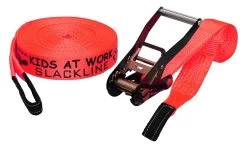 Kids At Work Kindergereedschap Slackline Rood: Balanceren Voor Kinderen En Volwassenen -