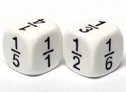 Koplow Games Koplow Games - Dobbelstenen Breuken 1/1 Tot 1/6 - Per Stuk