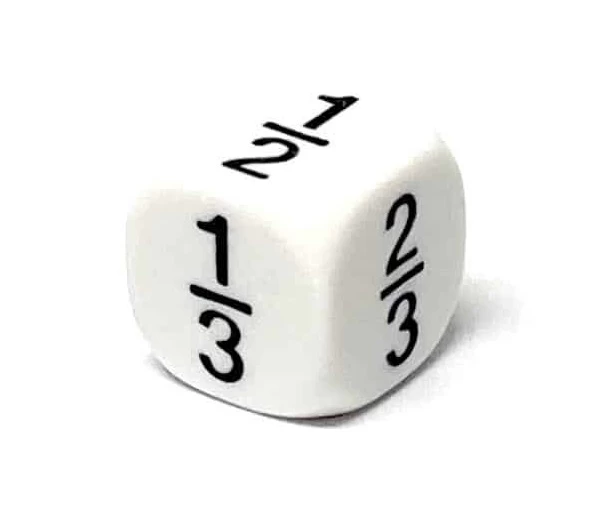 Koplow Games Koplow Games - Dobbelstenen Breuken 1/1 Tot 1/6 - Per Stuk - Afbeelding 2